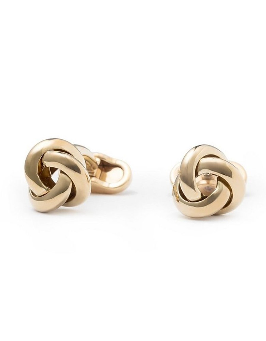 Gioielli Mon Art Gioielli Uomo | Tresse Polished Brass Men'S Knot Cufflinks