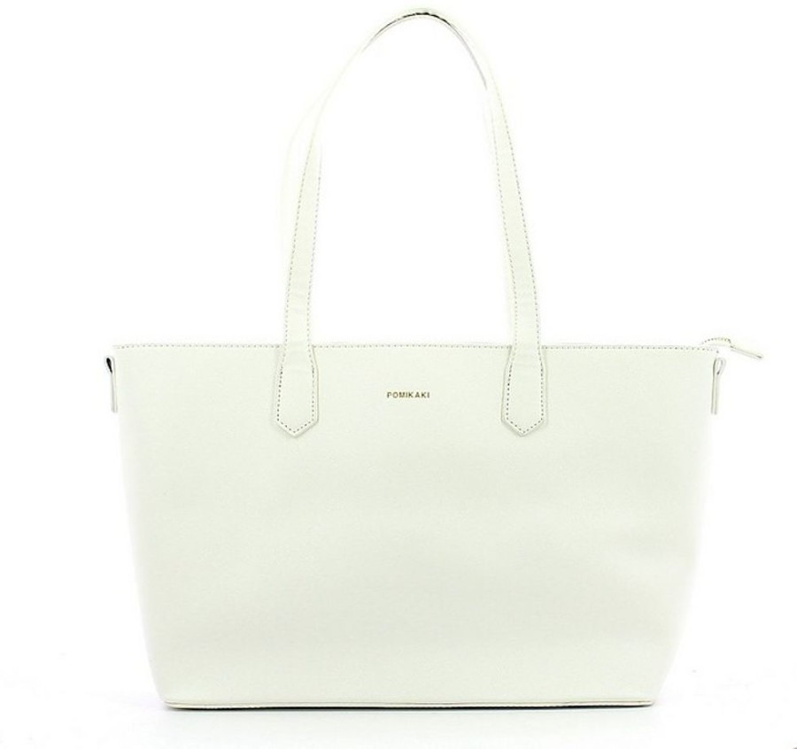 Borse POMIKAKI Shopping | White Cora Shopping Bag