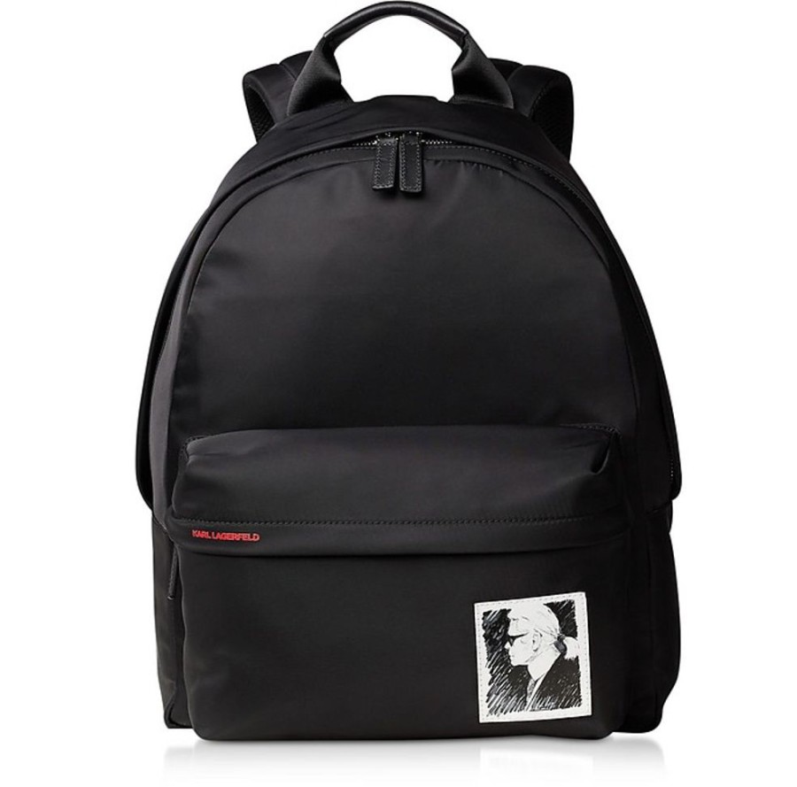 Borse Karl Lagerfeld Zaino | Karl Legend Zaino In Nylon Nero