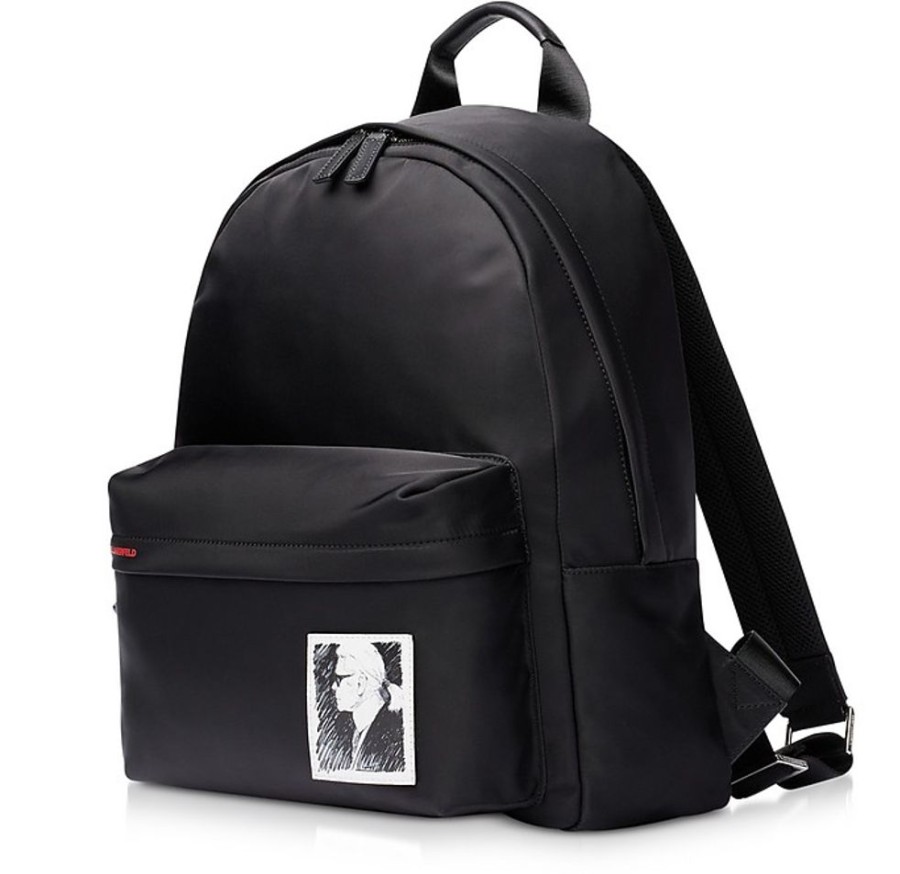 Borse Karl Lagerfeld Zaino | Karl Legend Zaino In Nylon Nero