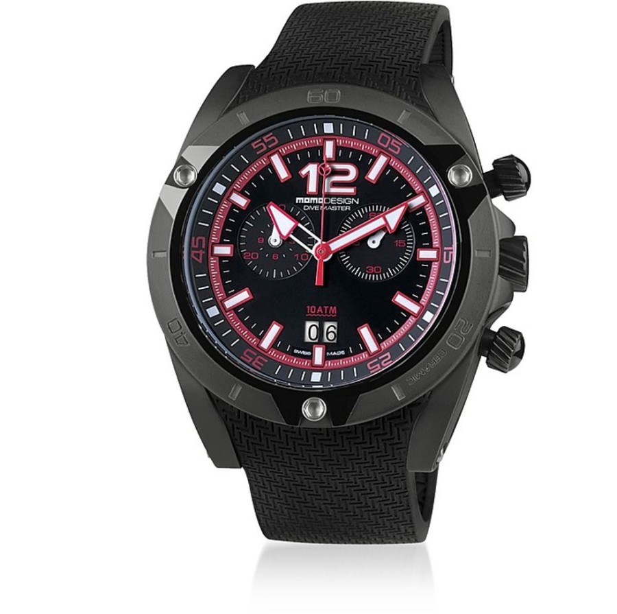 Gioielli MOMO Design Orologi Uomo | Black Dive Master Chronograph Men'S Watch