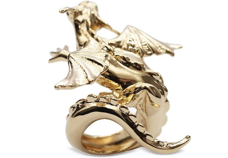 Gioielli Bernard Delettrez Contemporary Jewelry | Rampant Dragon Gold Plated Ring