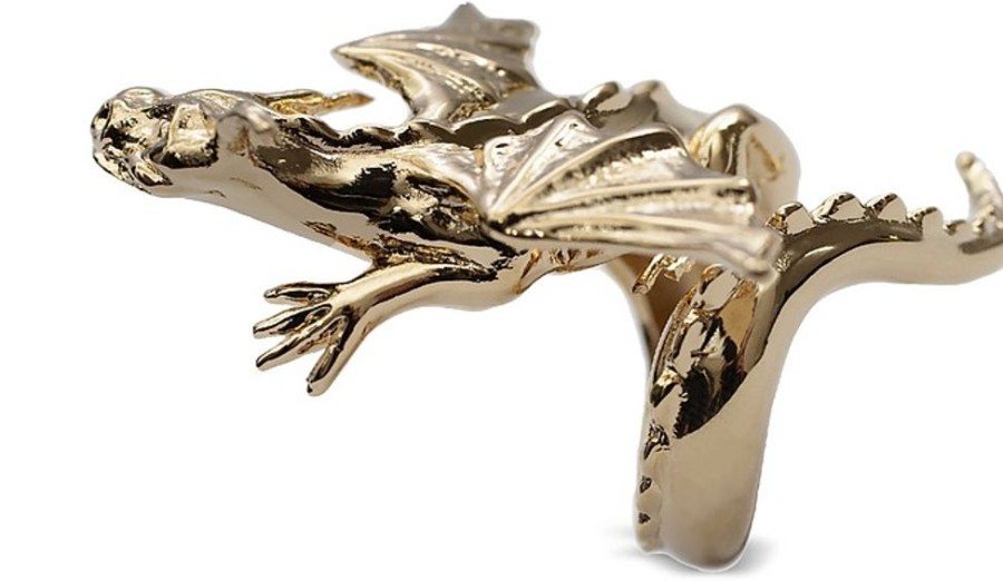 Gioielli Bernard Delettrez Contemporary Jewelry | Rampant Dragon Gold Plated Ring