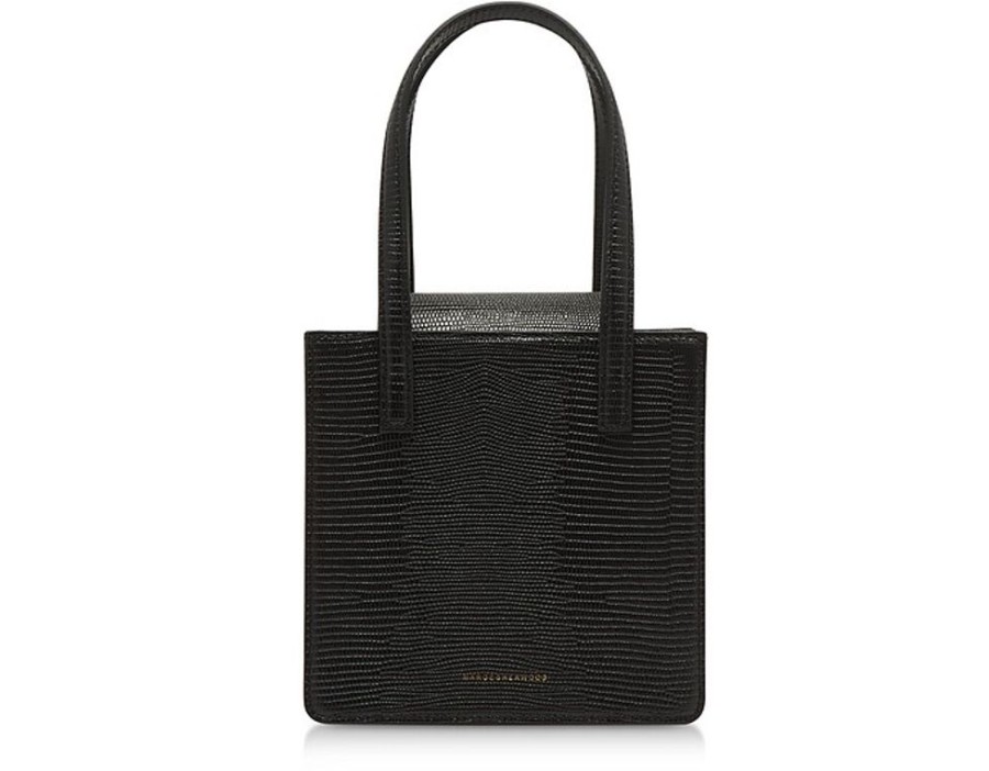 Borse Marge Sherwood Shopping | Square Tote In Pelle Lizard Con Tracolla