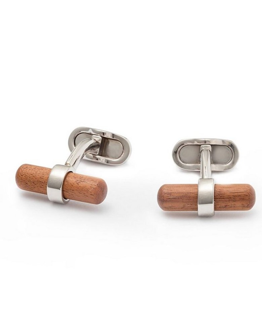 Gioielli Mon Art Gioielli Uomo | Stoccolma Brass And Wood Cufflinks