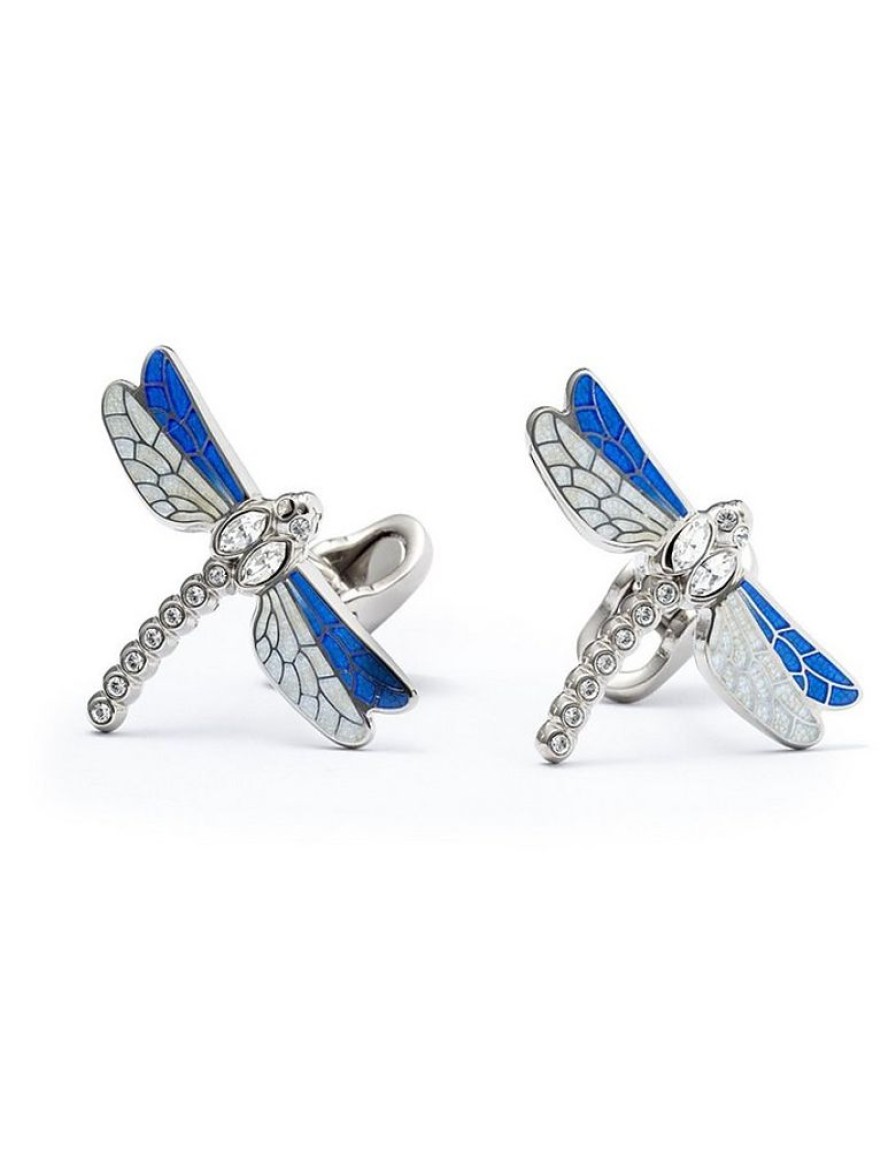 Gioielli Mon Art Gioielli Uomo | Enamel And Brass Men'S Dragonfly Cufflinks