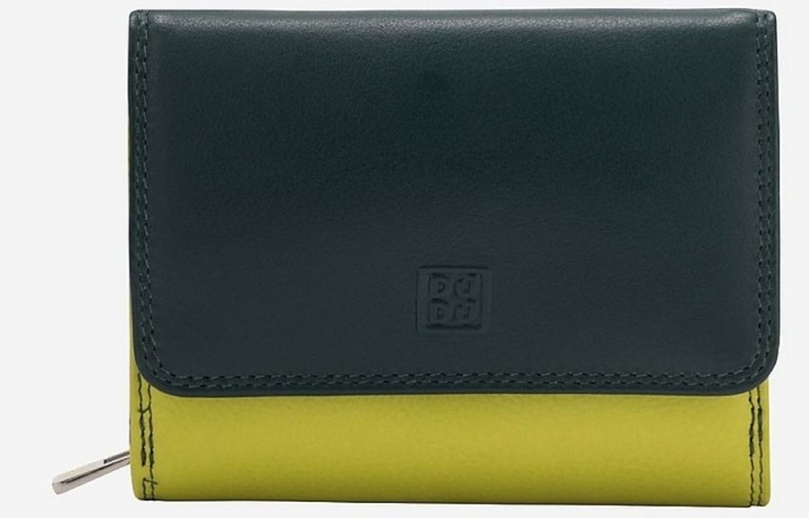 Borse Dudubags Portafogli & Co. | Green Tri-Fold Flap Wallet