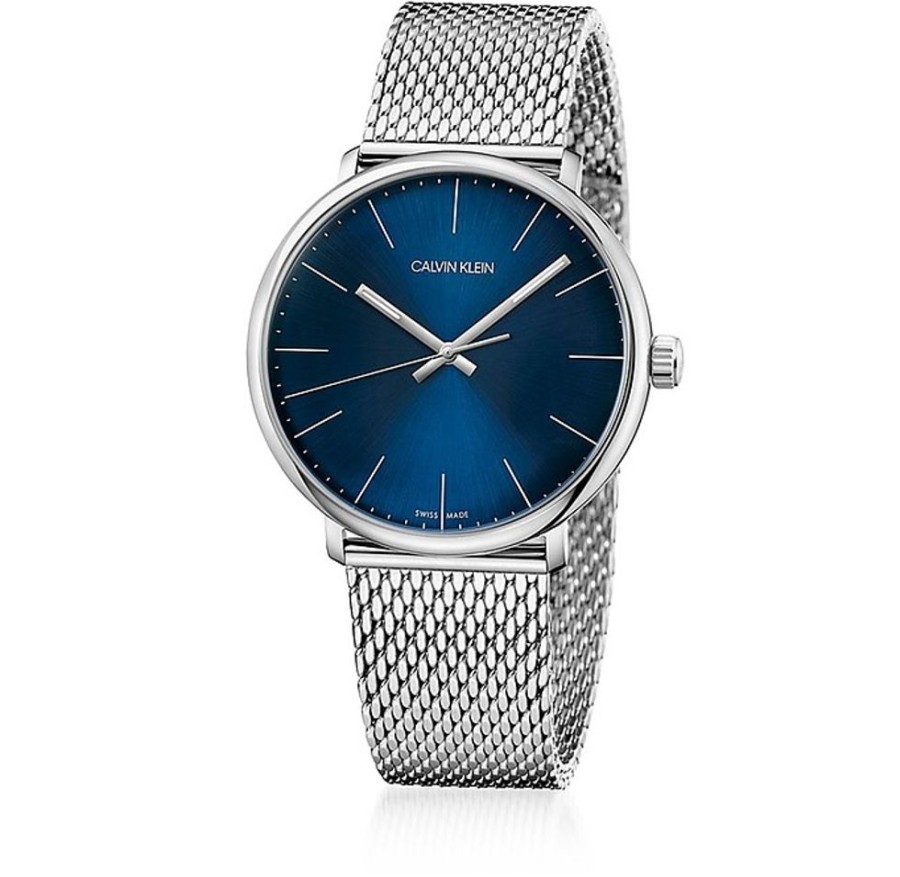 Gioielli Calvin Klein Collection Orologi Uomo | High Noon Men'S Stainless Steel Quartz Watch W/Blue Dial And Milano Mesh Strap