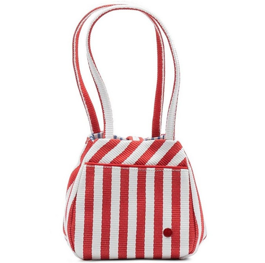 Borse MyBestys by Cristina Casta�er Bucket | Bombonera Red Stripes Bag