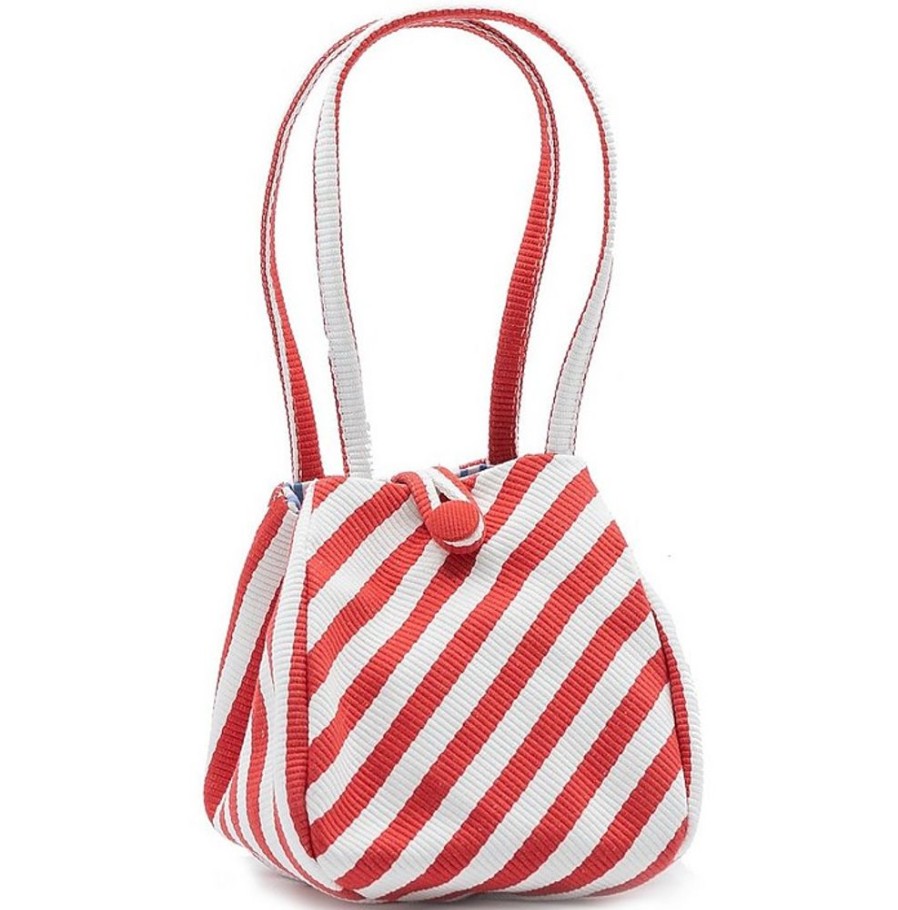 Borse MyBestys by Cristina Casta�er Bucket | Bombonera Red Stripes Bag