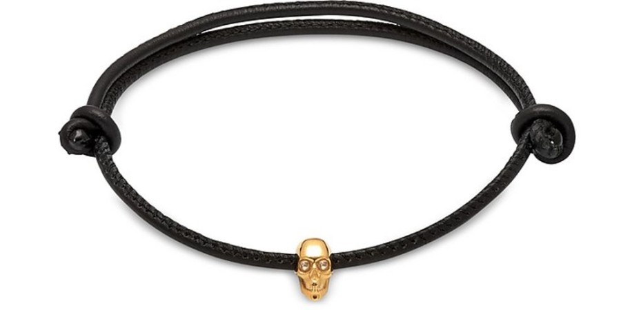 Gioielli Northskull Gioielli Uomo | Atticus Skull Braccialetto In Caucciu Con Crystals