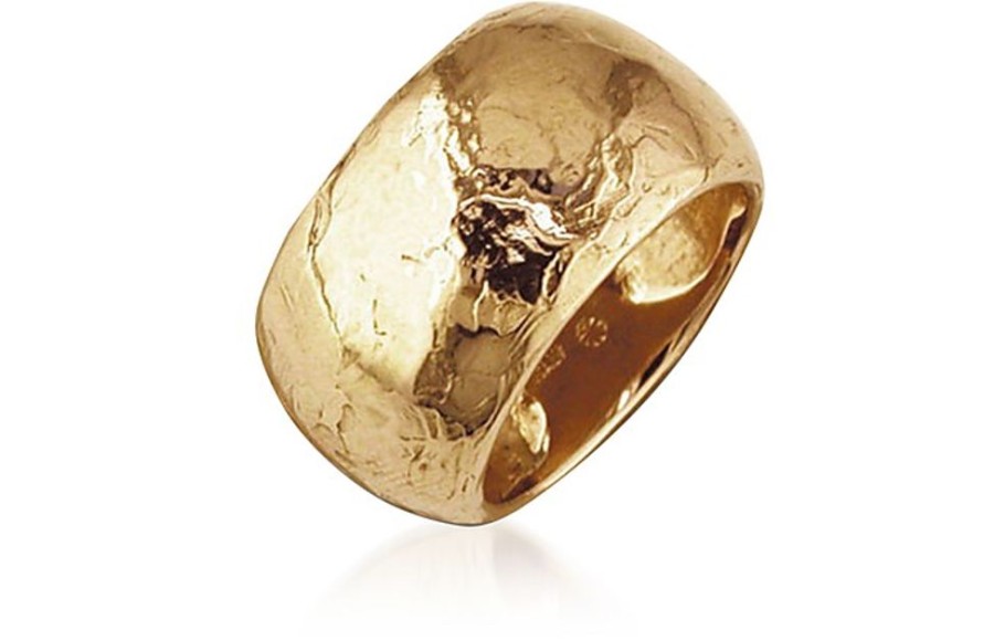 Gioielli Torrini Fine Jewelry | Flamed Yellow Gold Maxi Ring