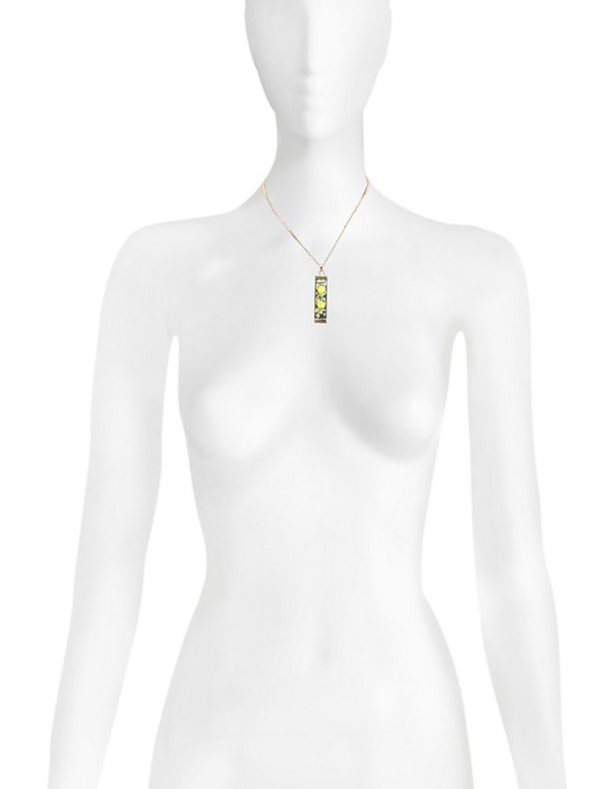 Gioielli Tuscan Jewels Contemporary Jewelry | 18K Gold Plated Sterling Silver Necklace W/5 Cm Ceramic Charm