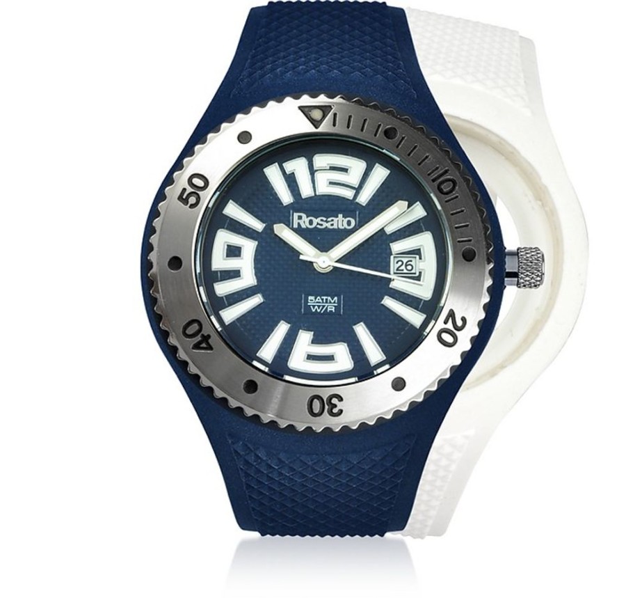 Gioielli Rosato Orologi Uomo | Pop The Clock Silicone Men'S Watch W/Interchangeable Withe Strap