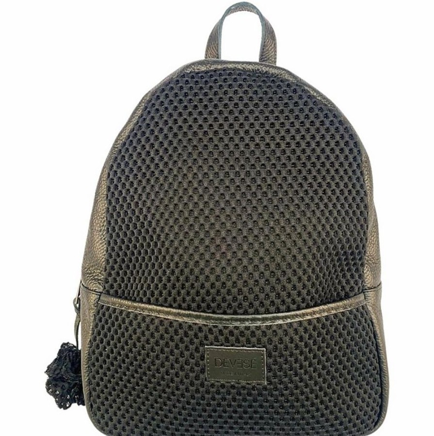 Borse Deves� Zaino | Isabel - Textile And Leather Backpack