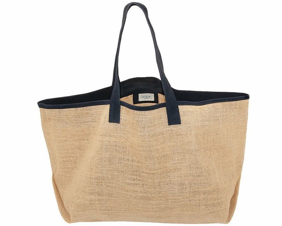 Borse Pier Sicilia Shopping | Tote Clo - Natural And Night Blue Tote Bag