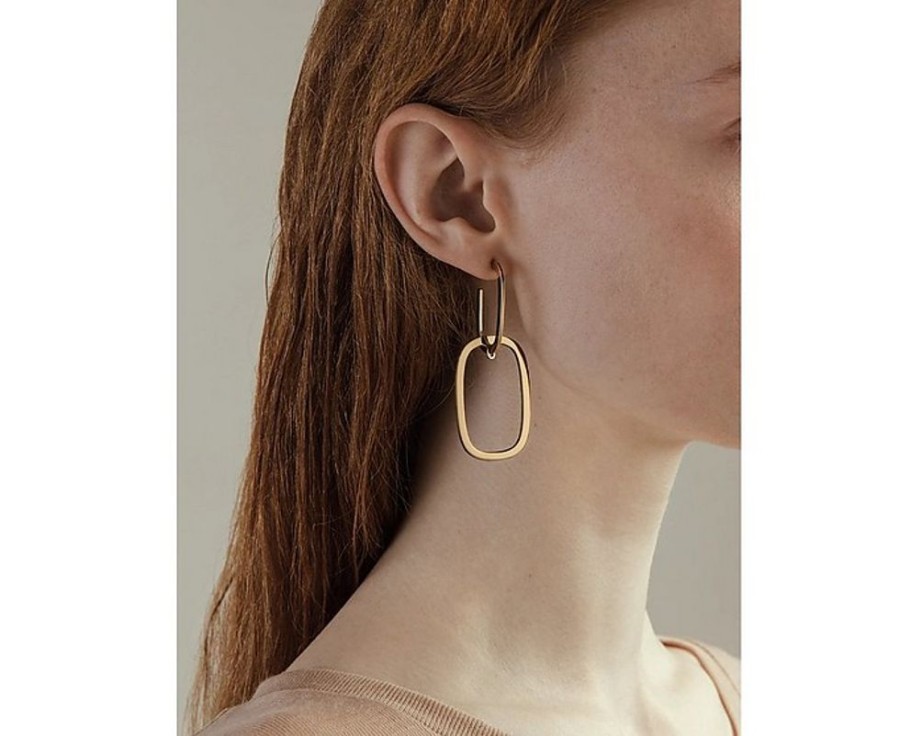 Gioielli Octogony Contemporary Jewelry | Breezy 02 Hoop Drop Earrings