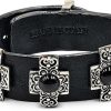 Gioielli Bulganeri Contemporary Jewelry | Onyx, Sterling Silver And Leather Bracelet