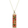 Gioielli Tuscan Jewels Contemporary Jewelry | 18K Gold Plated Sterling Silver Necklace W/5 Cm Ceramic Charm