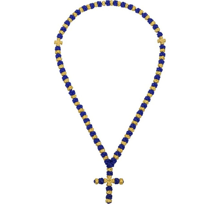 Gioielli Be Unique Gioielli Uomo | Collana 100 Con Nodi In Corda E Croce In Oro