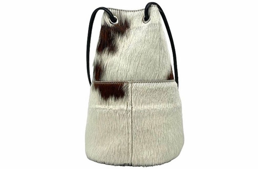 Borse Marco Masi Bucket | 3013 - Ivory And Dark Brown Bucket Bag