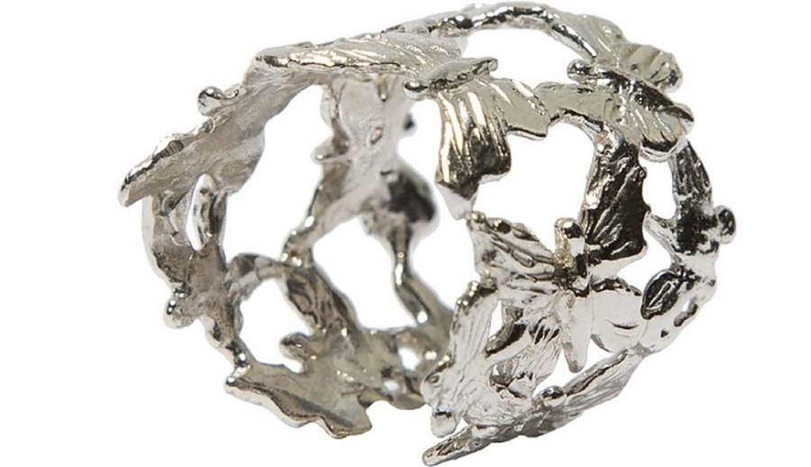 Gioielli Bernard Delettrez Contemporary Jewelry | Butterflies Silver Band Ring