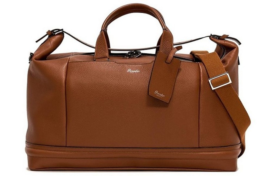 Borse Pineider Weekender | Fine Grainded Leather 360 Duffle Bag