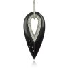 Gioielli Rosato Fine Jewelry | White Gold, Diamonds And Black Enamel Cigno Pendant