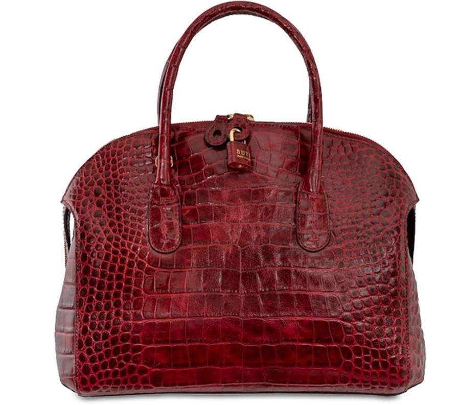 Borse Buti Exotics | Croco Embossed Leather Anita Large Satchel