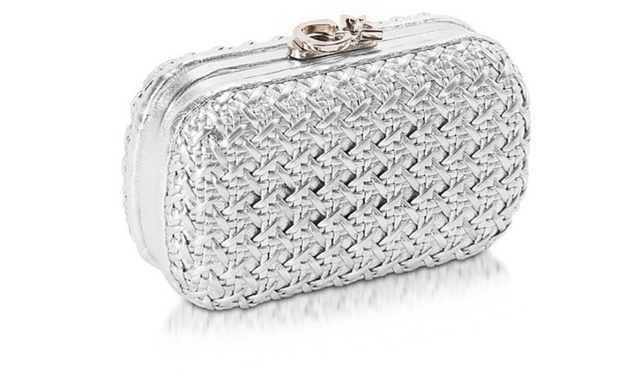 Borse Corto Moltedo Clutch & Mini | Susan C Star Pochette In Eco Pelle Bentota Argento