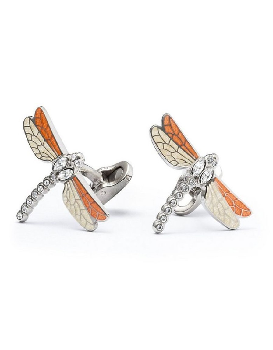 Gioielli Mon Art Gioielli Uomo | Enamel And Brass Men'S Dragonfly Cufflinks