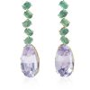 Gioielli Bernard Delettrez Fine Jewelry | Gold Earrings With Quartz And Emeralds