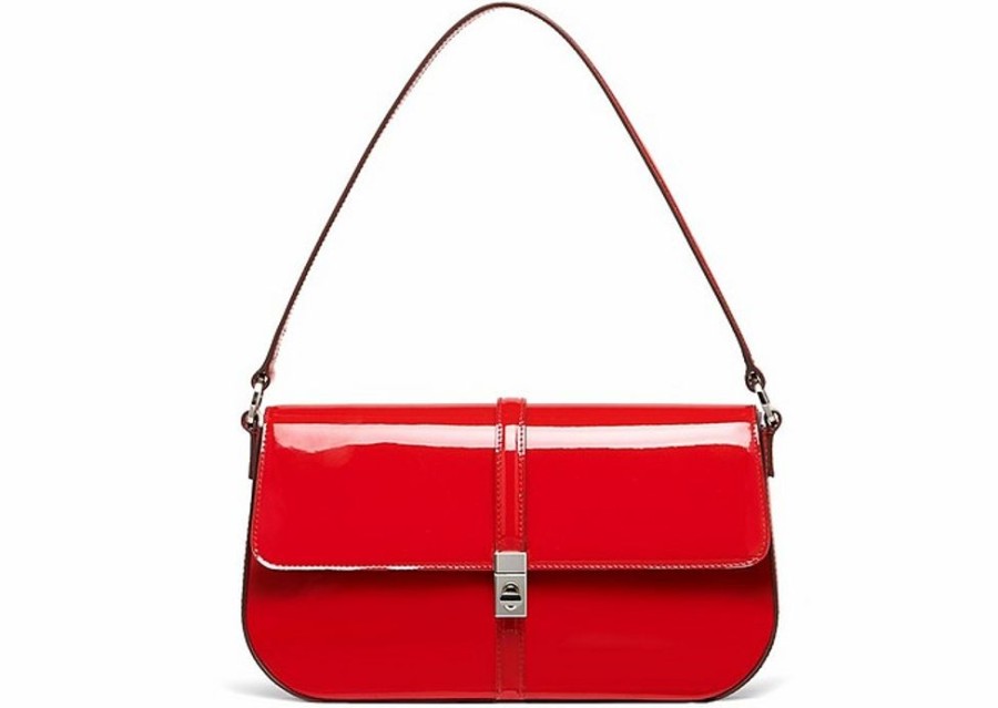 Borse Cristian Marcucci A Mano | Emma Flap - Flap Handbag In Red Painted Leather