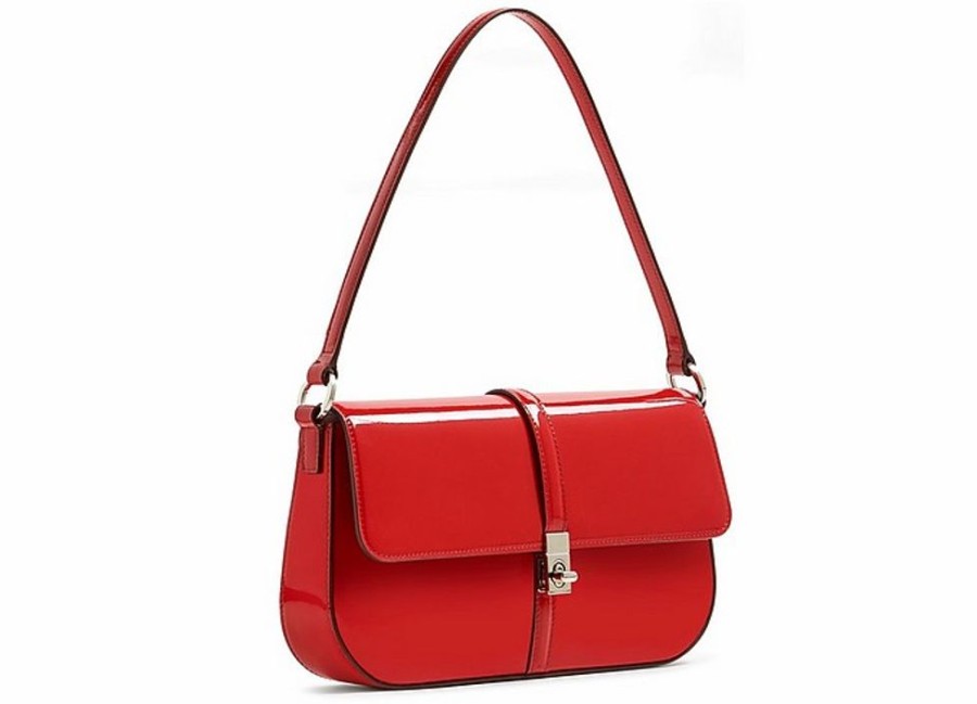 Borse Cristian Marcucci A Mano | Emma Flap - Flap Handbag In Red Painted Leather