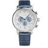 Gioielli Locman Orologi Uomo | 1960 White Dial Crono Stainless Steel Men'S Watch W/Blue Leather Strap