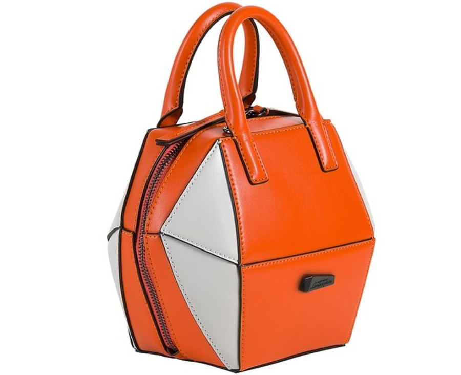 Borse Automobili Lamborghini A Mano | Concept Color Block Leather Top-Handles Satchel Bag