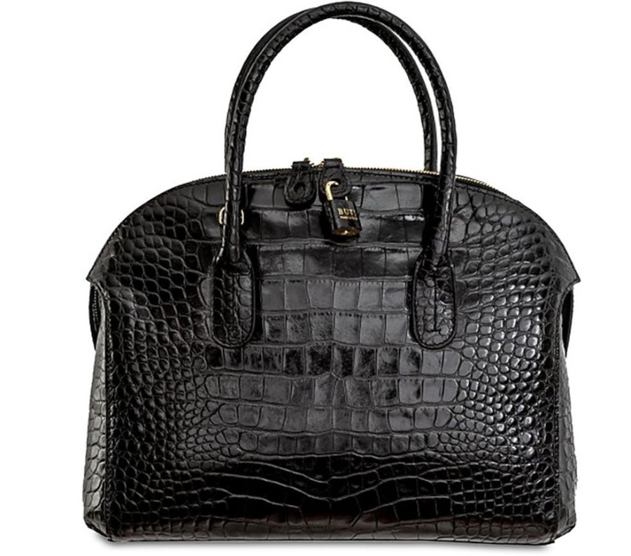 Borse Buti Exotics | Croco Embossed Leather Anita Large Satchel