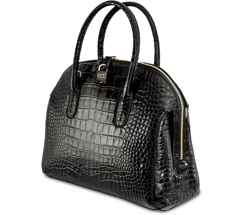 Borse Buti Exotics | Croco Embossed Leather Anita Large Satchel