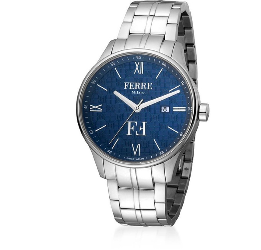 Gioielli Ferre' Milano Orologi Uomo | Blue Quartz Men'S Watch W/ Stainless Steel Strap