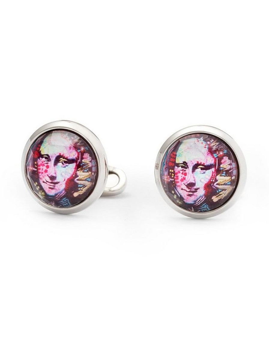 Gioielli Mon Art Gioielli Uomo | Brass And Crystal Monnalisa Cufflinks