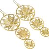 Gioielli Stefano Patriarchi Contemporary Jewelry | Etched Golden Silver 3 Loto Long Earrings