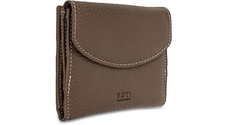 Borse Buti Portafogli & Co. | Squared Embossed Leather Women'S Flap Wallet