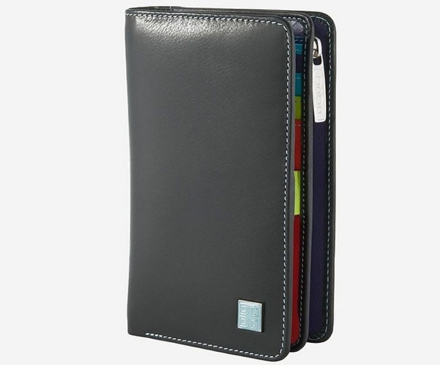 Borse Dudubags Portafogli & Co. | Black Vertical Wallet W/Snap Closure