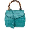 Borse Buti Exotics | Cocco Embossed Leather Mini Satchel W/Bamboo Handle