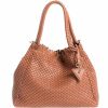 Borse Parise A Spalla | Frn-09-M - Woven Leather Tote Bag With Fringes