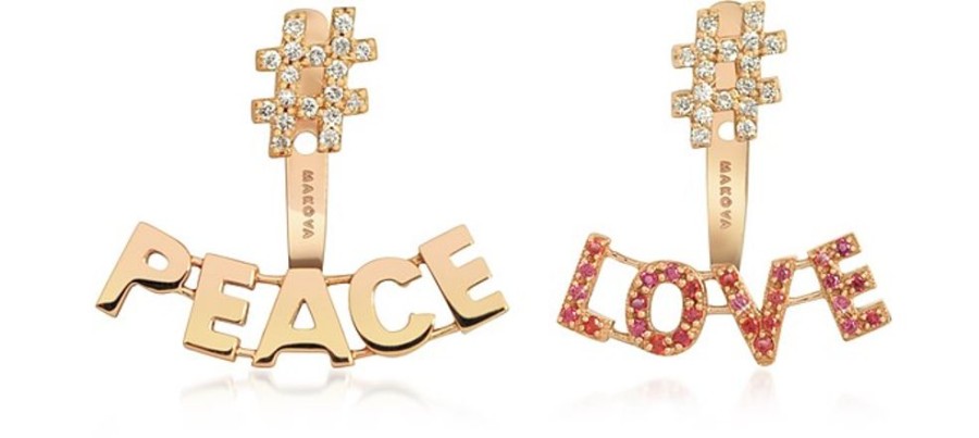 Gioielli Makova Jewelry Fine Jewelry | #Peace #Love Orecchini In Oro, Diamanti E Zaffiri Sunset