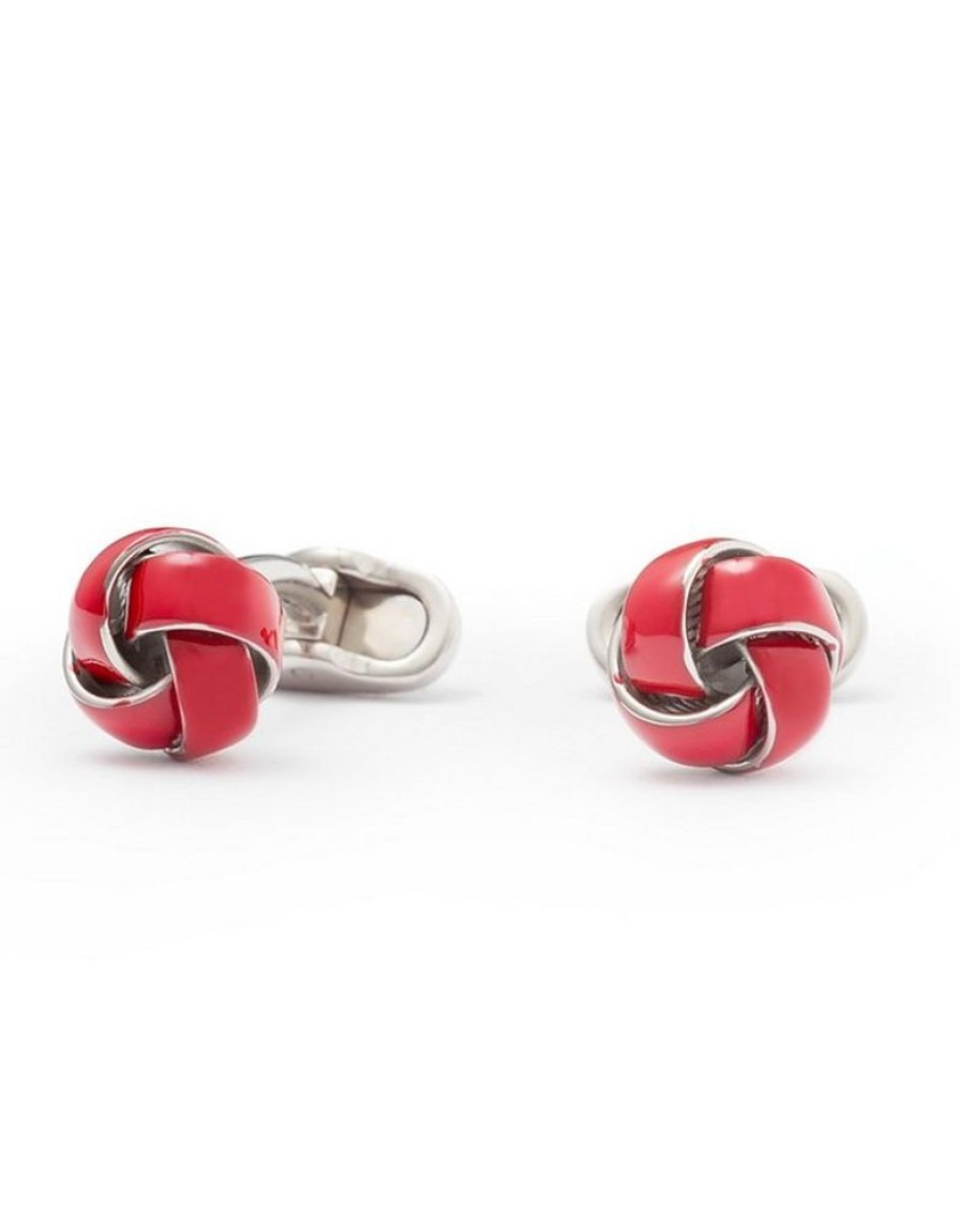 Gioielli Mon Art Gioielli Uomo | Tresse Enamelled Brass Men'S Knot Cufflinks