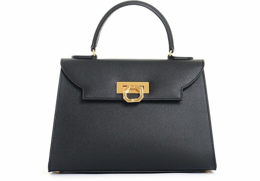 Borse Carbotti Tracolla | Ivana 443 V2 - Black Top Handle Bag