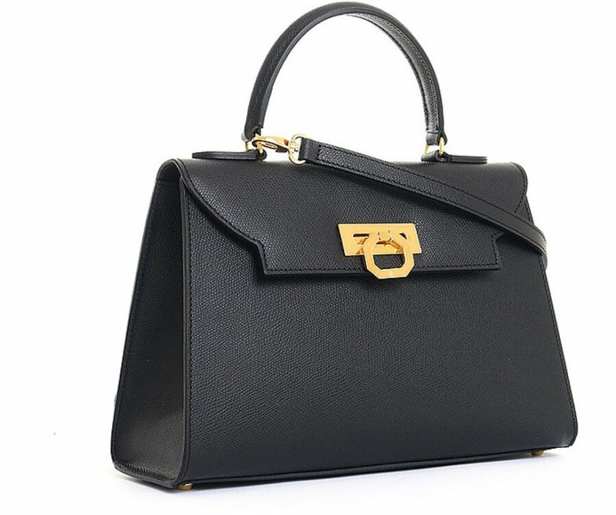 Borse Carbotti Tracolla | Ivana 443 V2 - Black Top Handle Bag