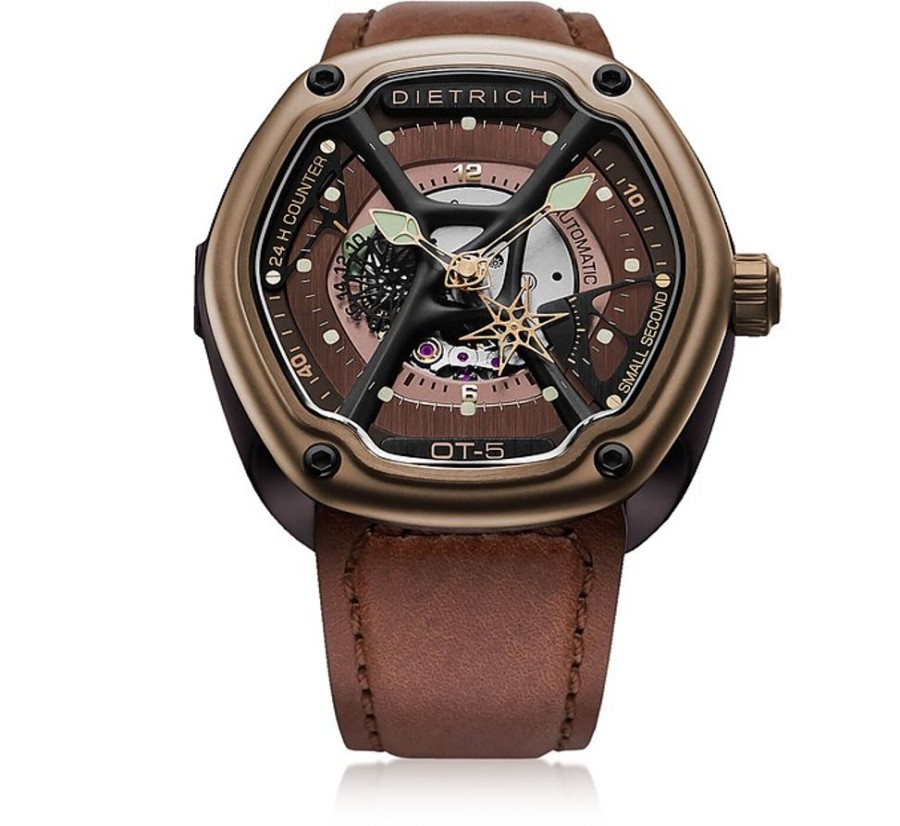 Gioielli Dietrich Orologi Uomo | O. Time-5 316L Orologio Marrone In Acciaio Inossidabile